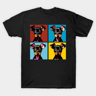 Pop Retro Miniature Pinscher Art - Cute Puppy T-Shirt